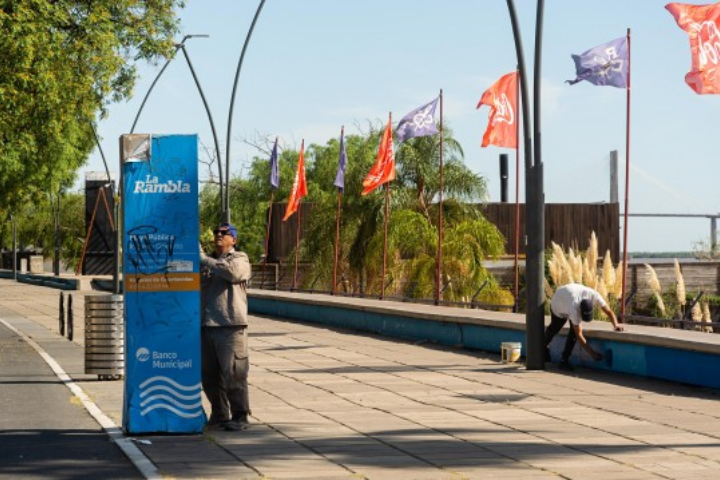 El municipio realiza múltiples intervenciones en Costanera Norte para la temporada de verano